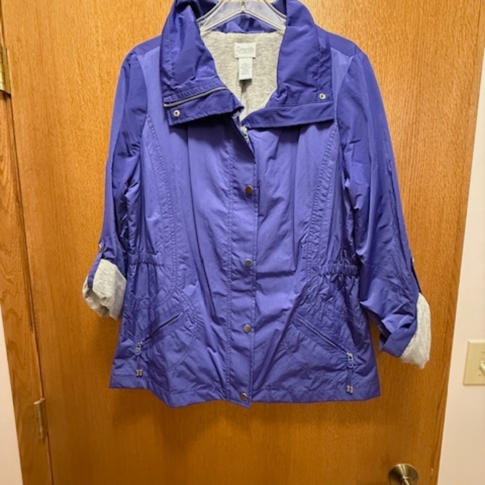 Zenergy by Chico's Lightweight Jacket Periwinkle Size 2